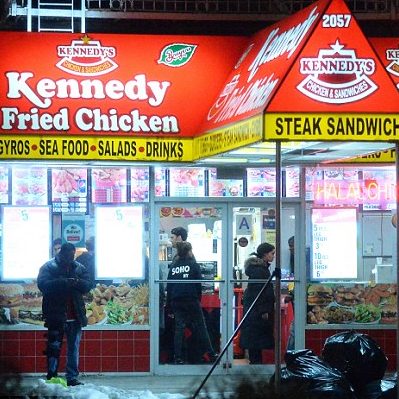 Night Time Exterior Photo of Kennedy Fried Chicken